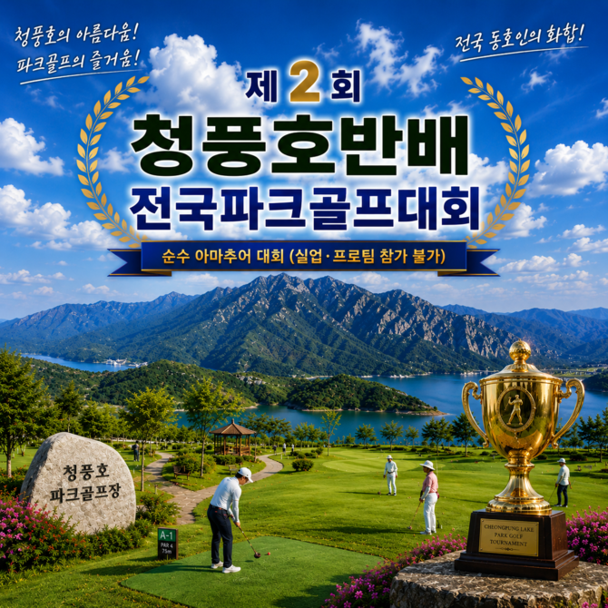 제천시파크골프협회가 주최하는 '제2회 청풍호반배 전국파크골프대회' 포스터. ⓒ 제천시