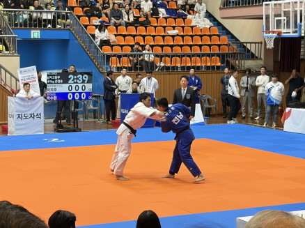 유도 목포고 박수환 학생 81kg급 경기모습. ⓒ 전남광주통합특별시