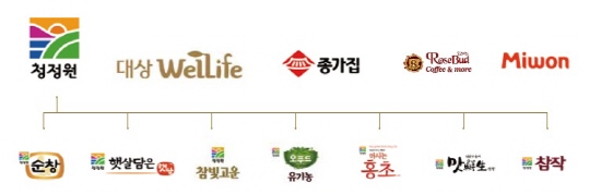  국산 발효조미료 1호, 조미료의 대명사 등 수많은 수식어와 신화를 낳은 발효조미료 미원부터 청정원, 대상웰라이프, 유기농 브랜드 O'food, 김치의 명가 종가집까지 대상의 브랜드는 한국가구의 식생활 곳곳에 자리하고 있다. ⓒ 대상